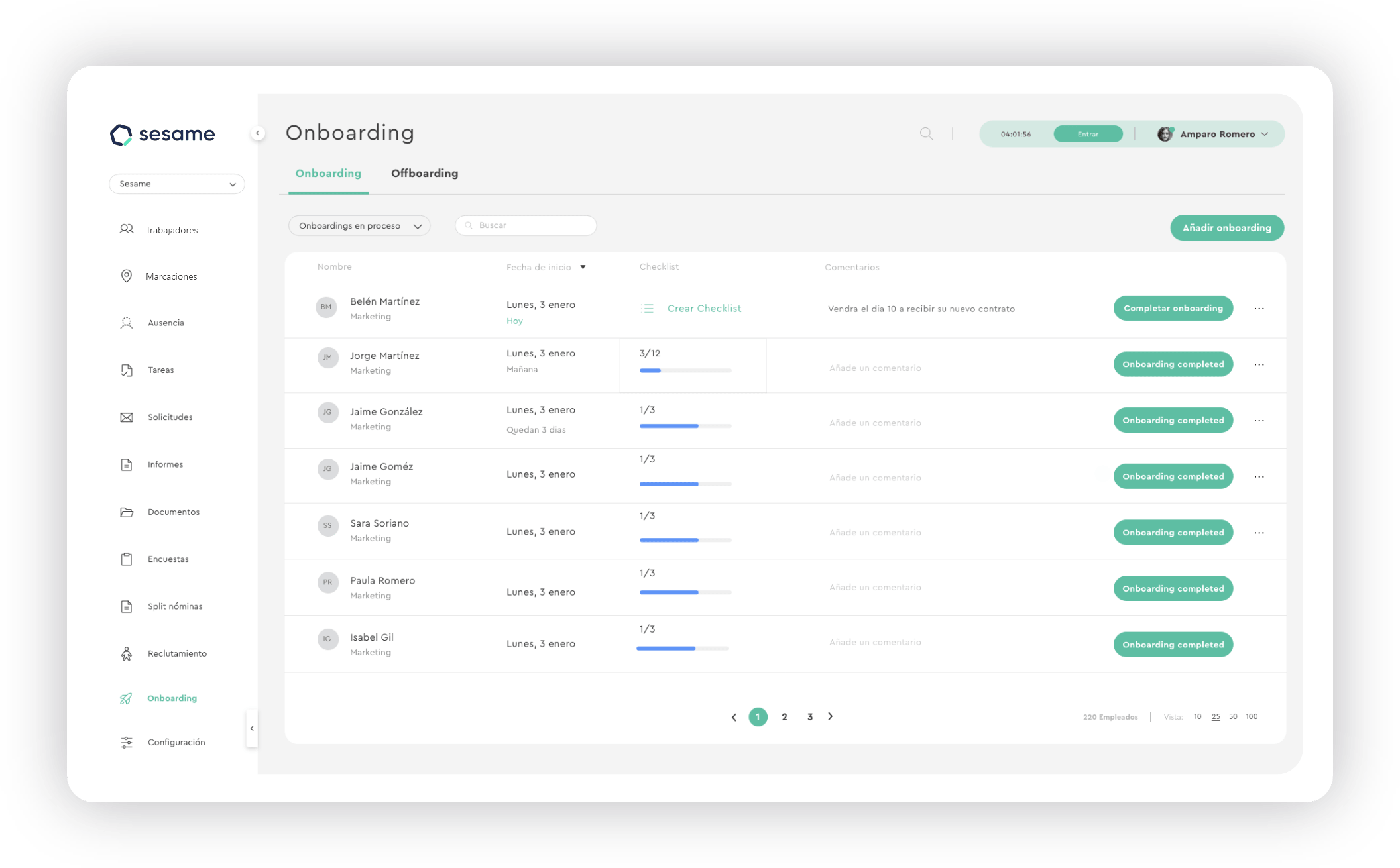Proceso de onboarding